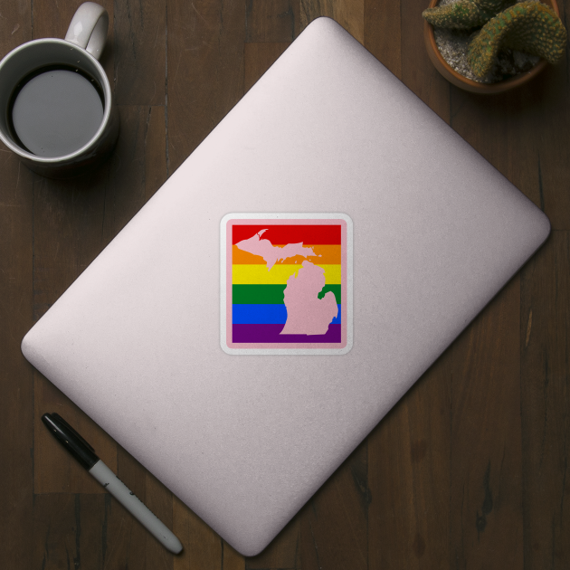 LGBTQ+ Michigan Pride Flag by XLR8EDmedia